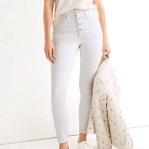 Madewell Curvy High Rise White Jeans